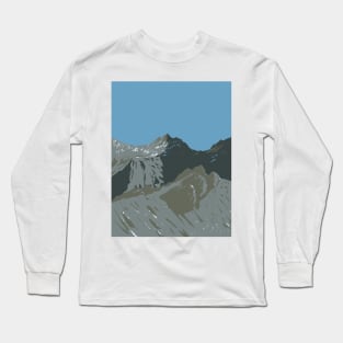 Black Cuillin on Cuillin Ridge in the Isle of Skye in Scotland WPA Art Deco Poster Long Sleeve T-Shirt